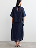 Organza Funnel Neck Top