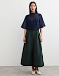 Organza Funnel Neck Top