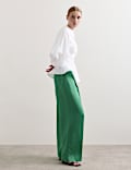 Zuiver katoenen blouse met knoopsluiting en V-hals
