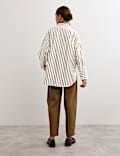 Pure Cotton Striped Oversized Shirt
