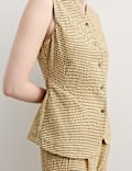 Cotton Rich Checked Seersucker Waistcoat