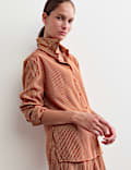 Pure Silk Striped Shirt