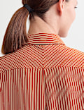 Pure Silk Striped Shirt