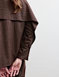 Wool Rich Pinstripe Collared Shirt