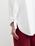 Pure Cotton Collared Bib Detail Shirt