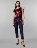 Floral Round Neck Blouse