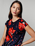Floral Round Neck Blouse