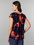 Floral Round Neck Blouse