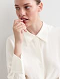 Pure Silk Collared Shirt
