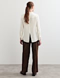Pure Silk Collared Shirt