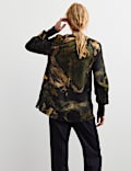 Printed Jacquard Collarless Top