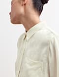 Jacquard Collared Relaxed Shirt