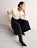 Lyocell Rich Collared Lace Detail Blouse
