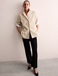 Pure Cotton Striped Collared Shirt