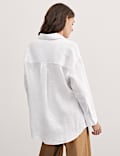 Pure Linen Collared Relaxed Shirt