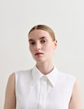 Pure Cotton Tie Front Blouse