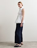 Pure Cotton Tie Front Blouse
