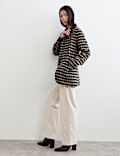 Double Faced Pure Wool Checked Reversible Blazer
