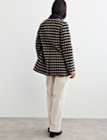 Double Faced Pure Wool Checked Reversible Blazer