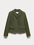 Cotton Rich Italian Moleskin Cropped Jacket