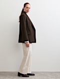 Pure Wool Tailored Herringbone Blazer