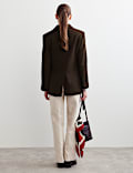 Pure Wool Tailored Herringbone Blazer