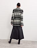 Pure British Wool Checked Longline Blazer