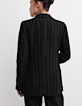Tailored Jacquard Blazer with Cotton