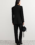 Pure Wool Tailored Tuxedo Longline Blazer