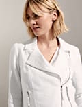 Pure Linen Biker Jacket