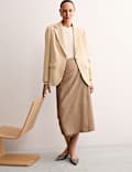Pure Wool Crepe Single Breasted Blazer