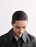 leather Collared Jacket