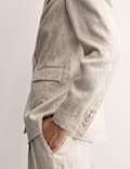 Pure Linen Single Breasted Blazer
