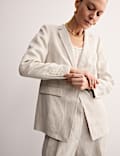 Pure Linen Single Breasted Blazer