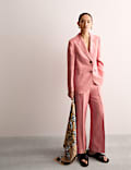 Pure Linen Straight Single Breasted Blazer