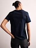 Pure Mercerised Cotton V-Neck T-Shirt