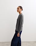 Ribbed Seam Detail Long Sleeve Top