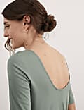 Pure Mercerised Cotton Scoop Back Top