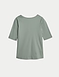 Pure Mercerised Cotton Scoop Back Top