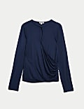 Draped Wrap Top