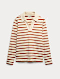 Pure Cotton V-Neck Striped Top