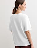 T-shirt met ronde hals van een katoen-modalmix