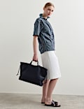Pure Cotton Striped Polo Top