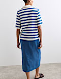 Cotton Modal Blend Striped T-Shirt