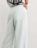 Cotton Rich Twill Straight Leg Trousers