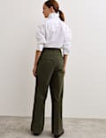 Cotton Rich Straight Leg Trousers