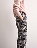 Floral Jacquard Straight Leg Trousers