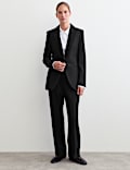 Pure Wool Straight Leg Trousers