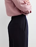 Pure Wool Straight Leg Trousers