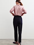 Pure Wool Straight Leg Trousers